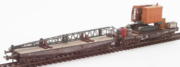 REI Models 387259 - Models Custom Weathered German Heavy Crane Transport Set